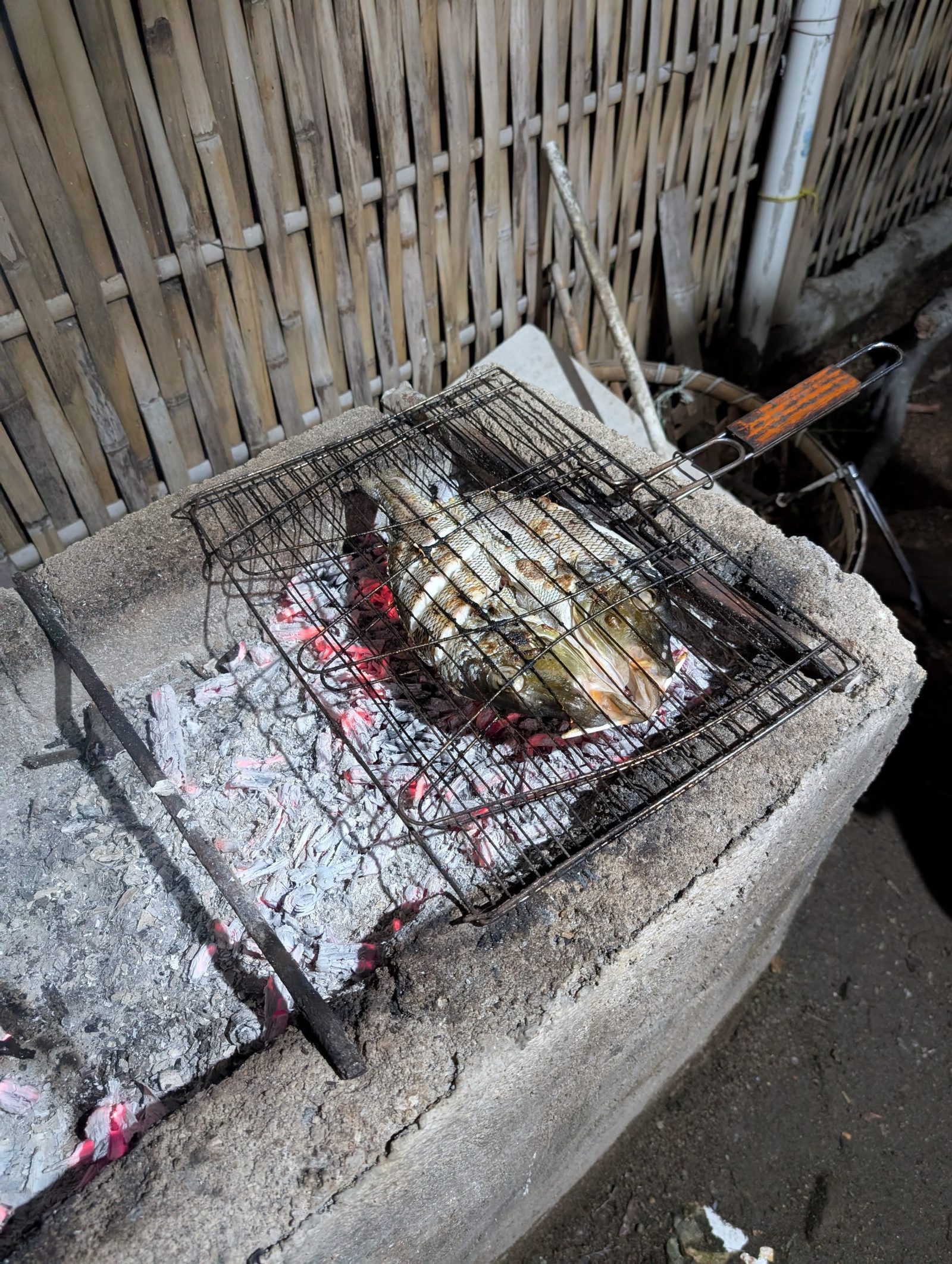 Pescado a la parrilla en ZAYA warung, Gili Meno, Indonesia